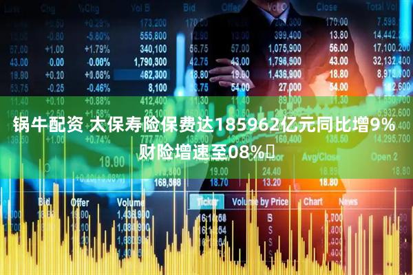 锅牛配资 太保寿险保费达185962亿元同比增9% 财险增速至08%​